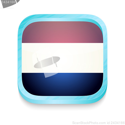 Image of Smart phone button with Netherlands flag