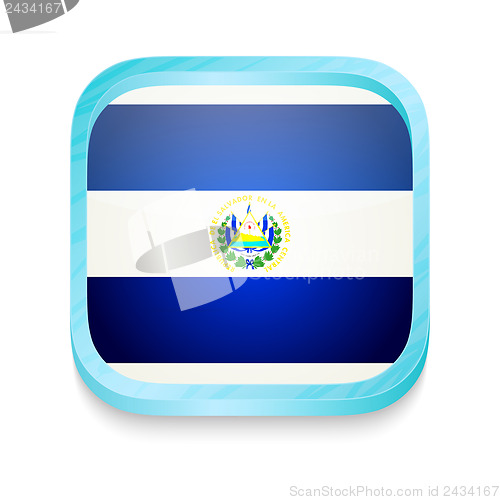 Image of Smart phone button with El Salvador flag