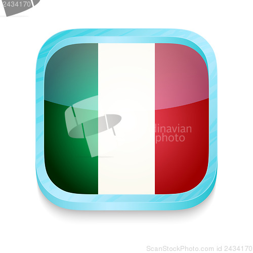 Image of Smart phone button with Italy flag