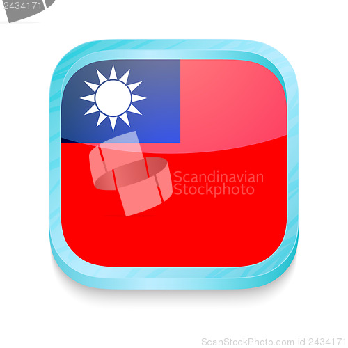 Image of Smart phone button with Taiwan flag