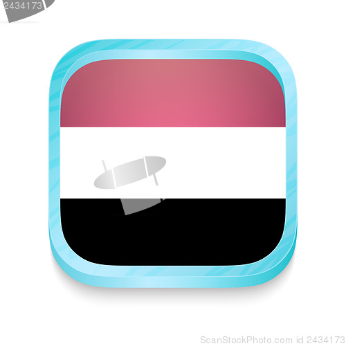 Image of Smart phone button with Yemen flag