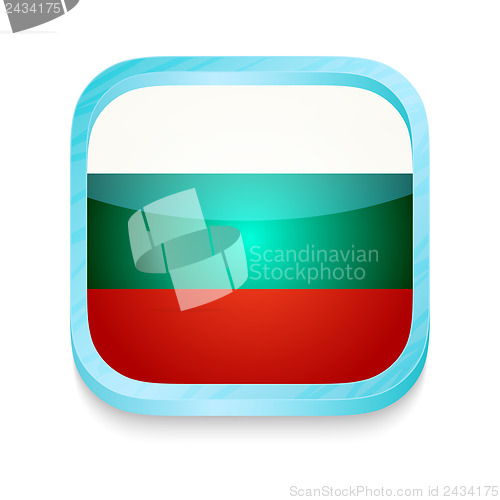 Image of Smart phone button with Bulgaria flag