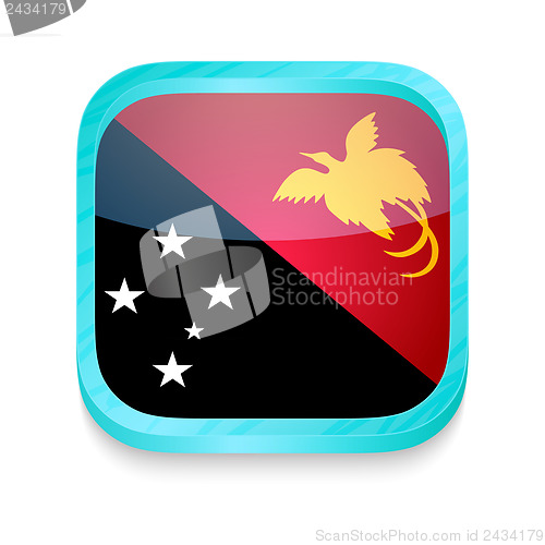 Image of Smart phone button with Papua New Guinea  flag