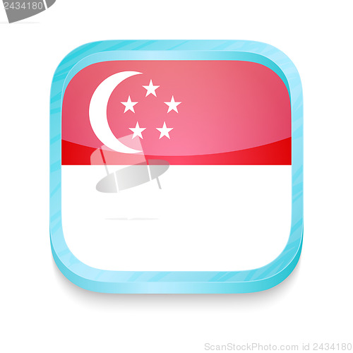 Image of Smart phone button with Singapore flag