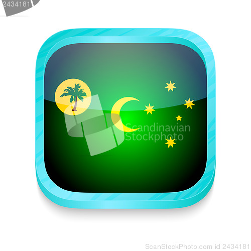 Image of Smart phone button with Cocos Island flag