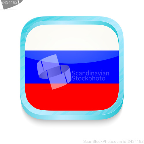 Image of Smart phone button with Rusia flag