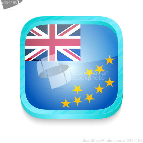 Image of Smart phone button with Tuvalu flag