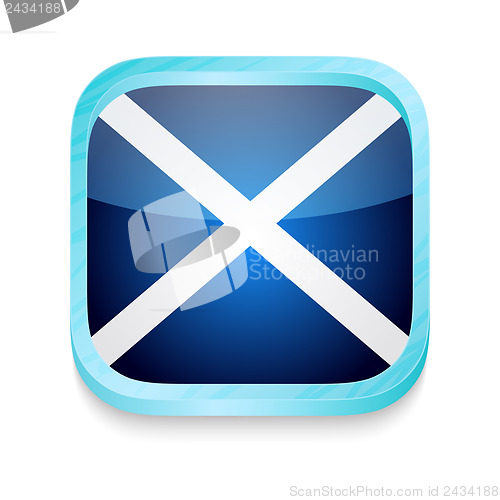 Image of Smart phone button with Scotland flag