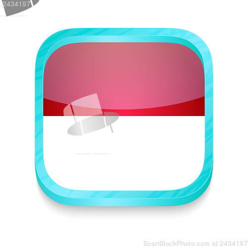 Image of Smart phone button with Indonesia flag