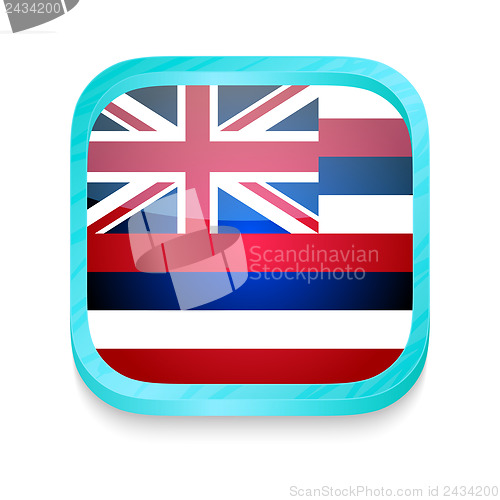 Image of Smart phone button with Hawaii flag