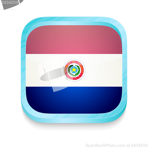 Image of Smart phone button with Paraguay flag