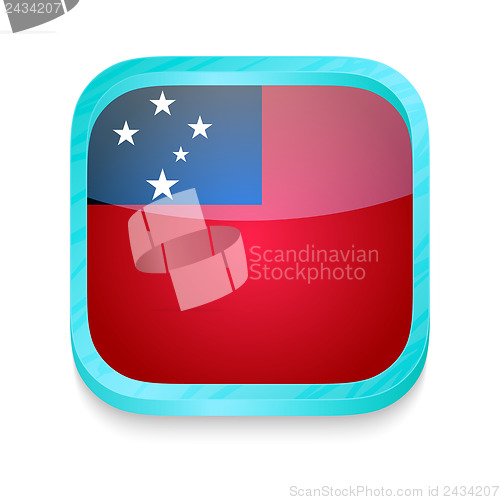 Image of Smart phone button with Samoa flag