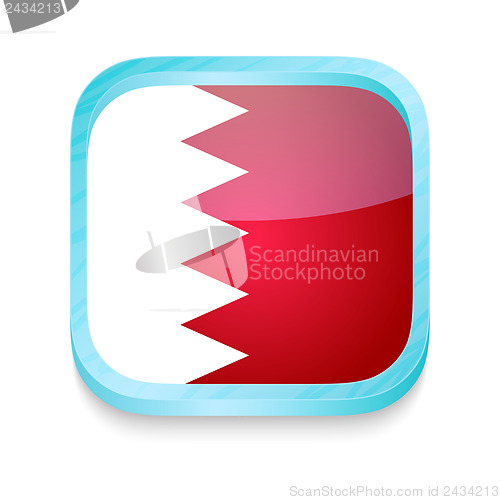 Image of Smart phone button with Bahrain flag