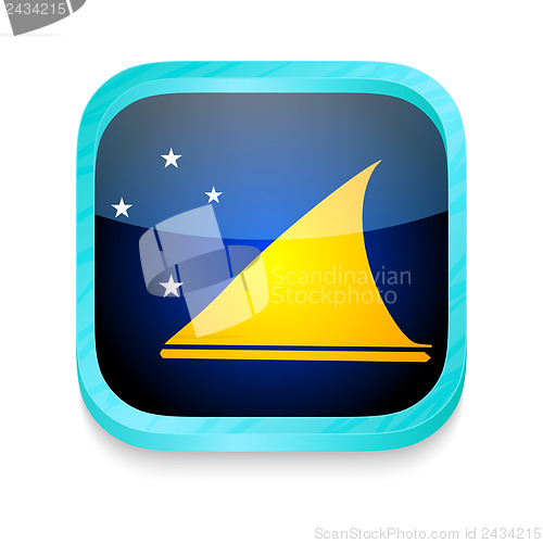 Image of Smart phone button with Tokelau flag