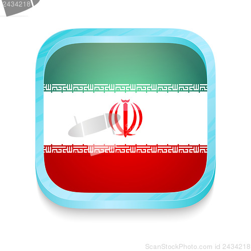 Image of Smart phone button with Iran flag