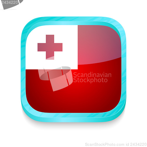 Image of Smart phone button with Tonga flag