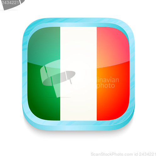 Image of Smart phone button with Ireland flag