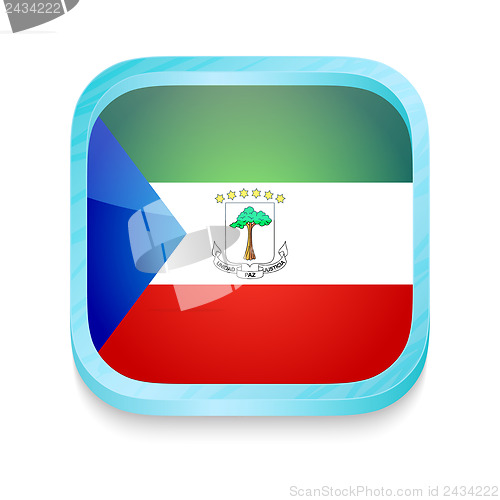 Image of Smart phone button with Equatorial Guinea flag