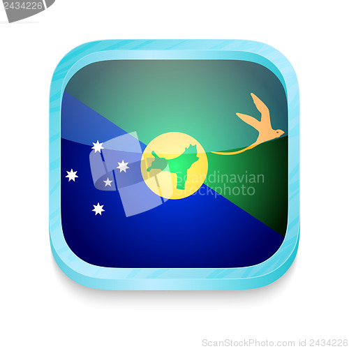 Image of Smart phone button with Christmas Islands flag