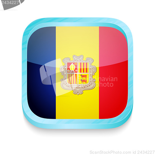 Image of Smart phone button with Andorra flag