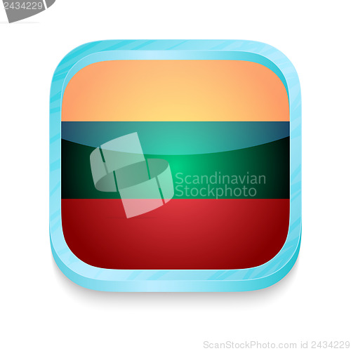Image of Smart phone button with Lithuania flag