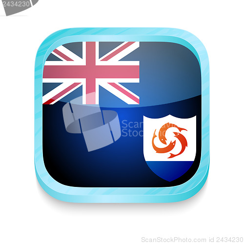 Image of Smart phone button with Anguilla flag