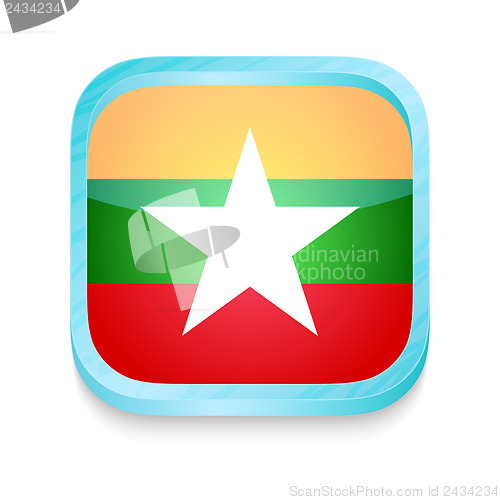 Image of Smart phone button with Myanmar flag
