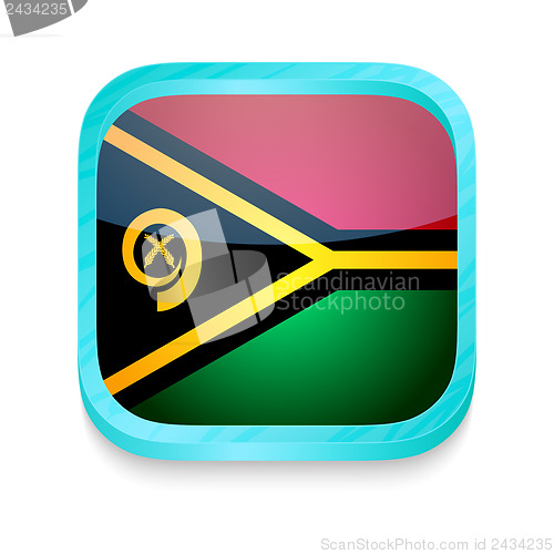 Image of Smart phone button with Vanuatu flag