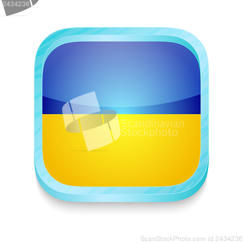 Image of Smart phone button with Ukraine flag