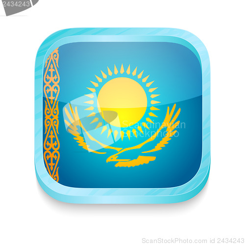 Image of Smart phone button with Kazakhstan flag