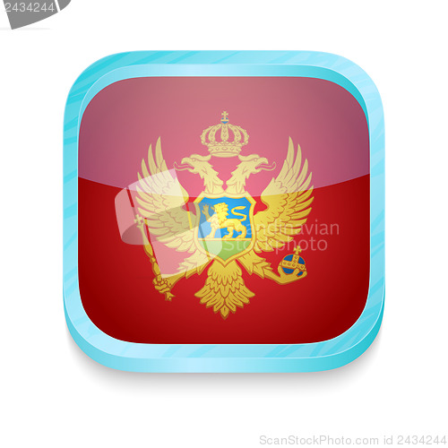 Image of Smart phone button with Montenegro flag