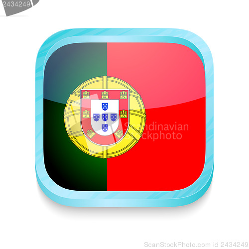 Image of Smart phone button with Portugal flag