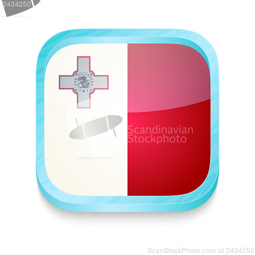 Image of Smart phone button with Malta flag