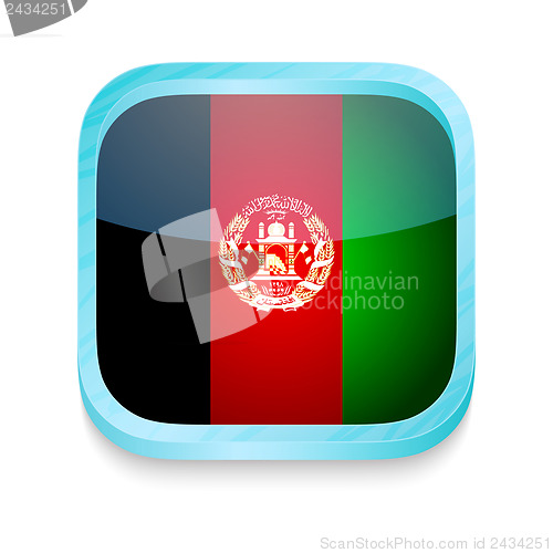 Image of Smart phone button with Afghanistan flag