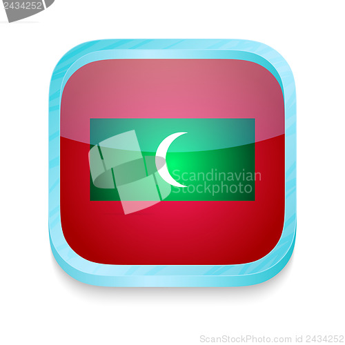 Image of Smart phone button with Maldives flag