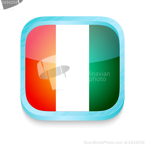 Image of Smart phone button with Cote d'Ivoire flag