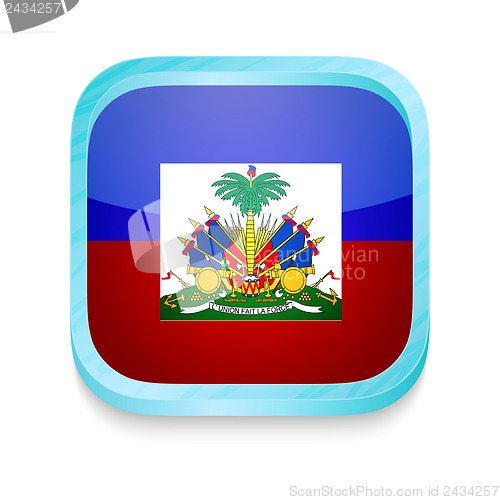 Image of Smart phone button with Haiti flag