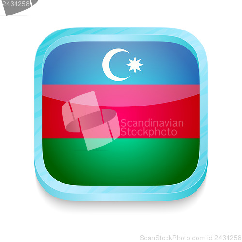 Image of Smart phone button with Azerbaijan flag
