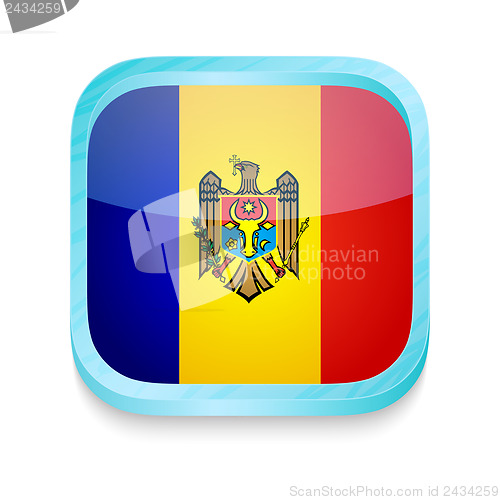 Image of Smart phone button with Moldova flag