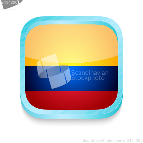 Image of Smart phone button with Columbia flag