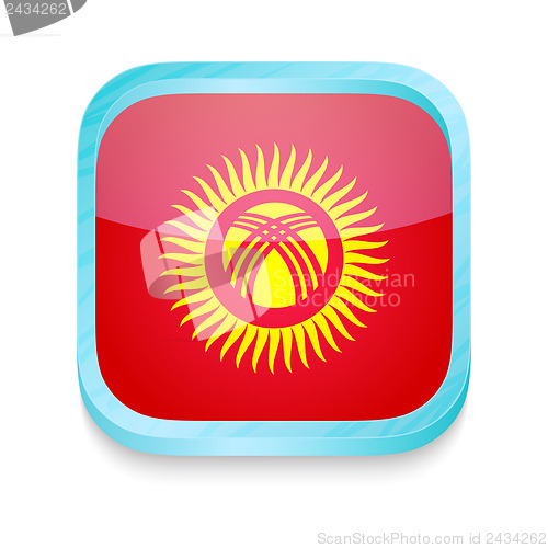 Image of Smart phone button with Kyrgyzstan flag