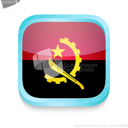 Image of Smart phone button with Angola flag