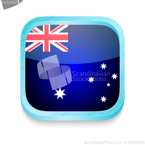 Image of Smart phone button with Australia flag