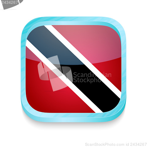 Image of Smart phone button with Trinidad and Tobago flag