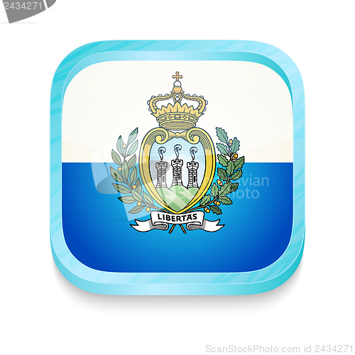 Image of Smart phone button with San Marino flag