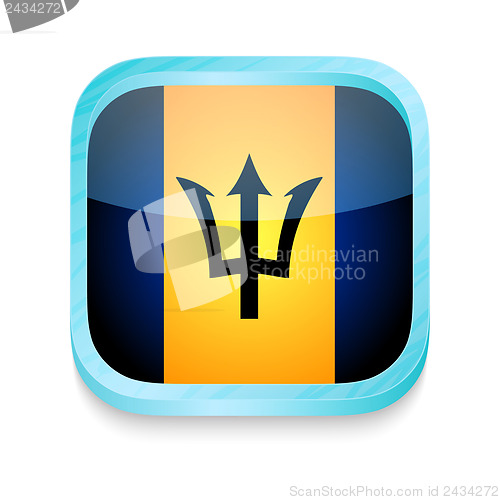 Image of Smart phone button with Barbados flag
