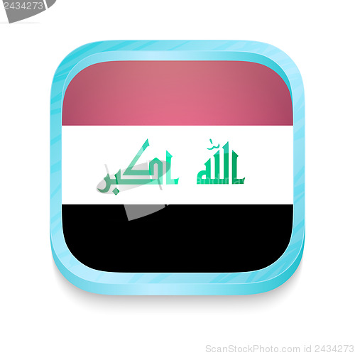 Image of Smart phone button with Iraq flag