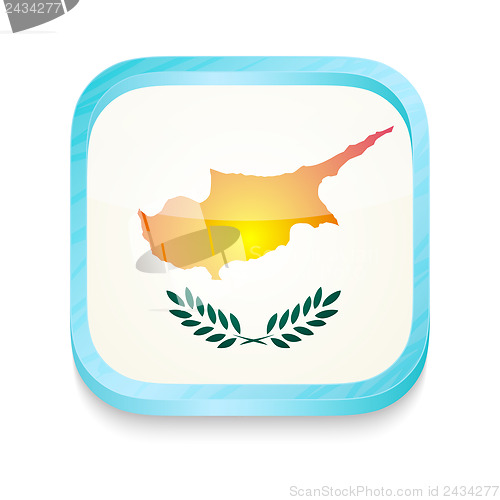 Image of Smart phone button with Cyprus flag