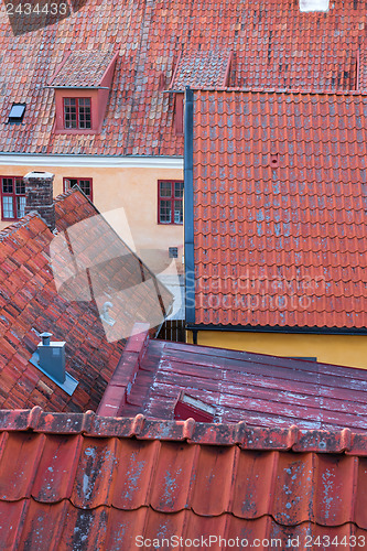 Image of Rooftops of the Swedish town Visby