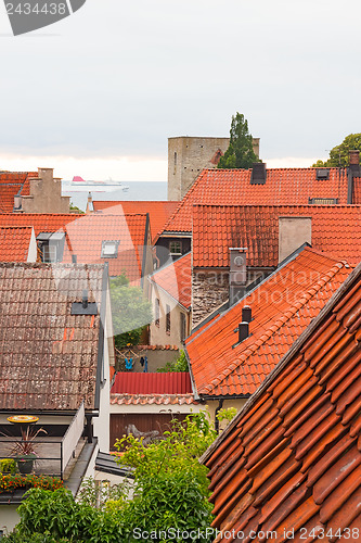 Image of View over Swedish town Visby